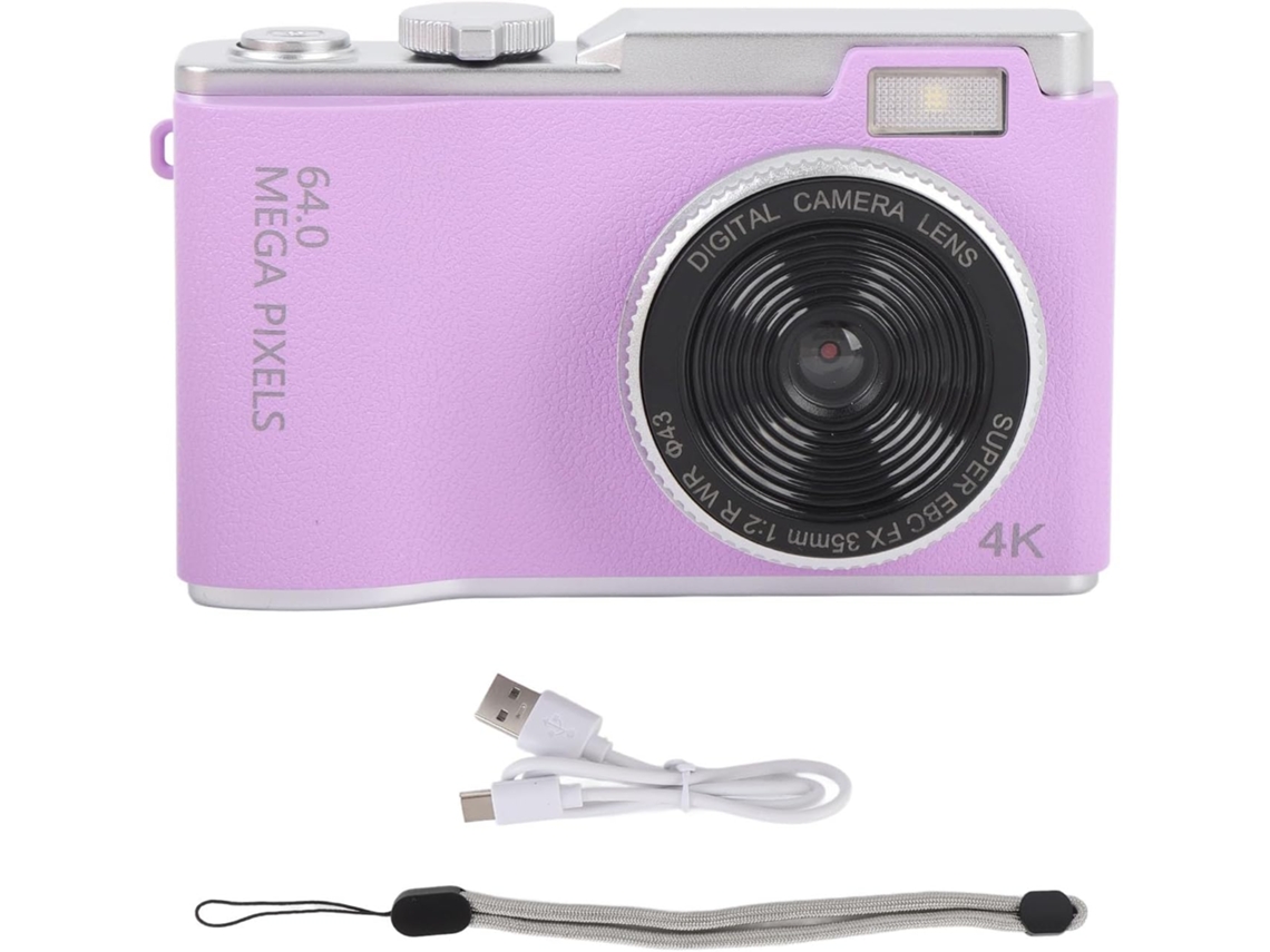 Câmera Digital Compacta 4k de 64 Mp com Zoom de 16x e Tela de 2,4 Polegadas. SFUSHOS