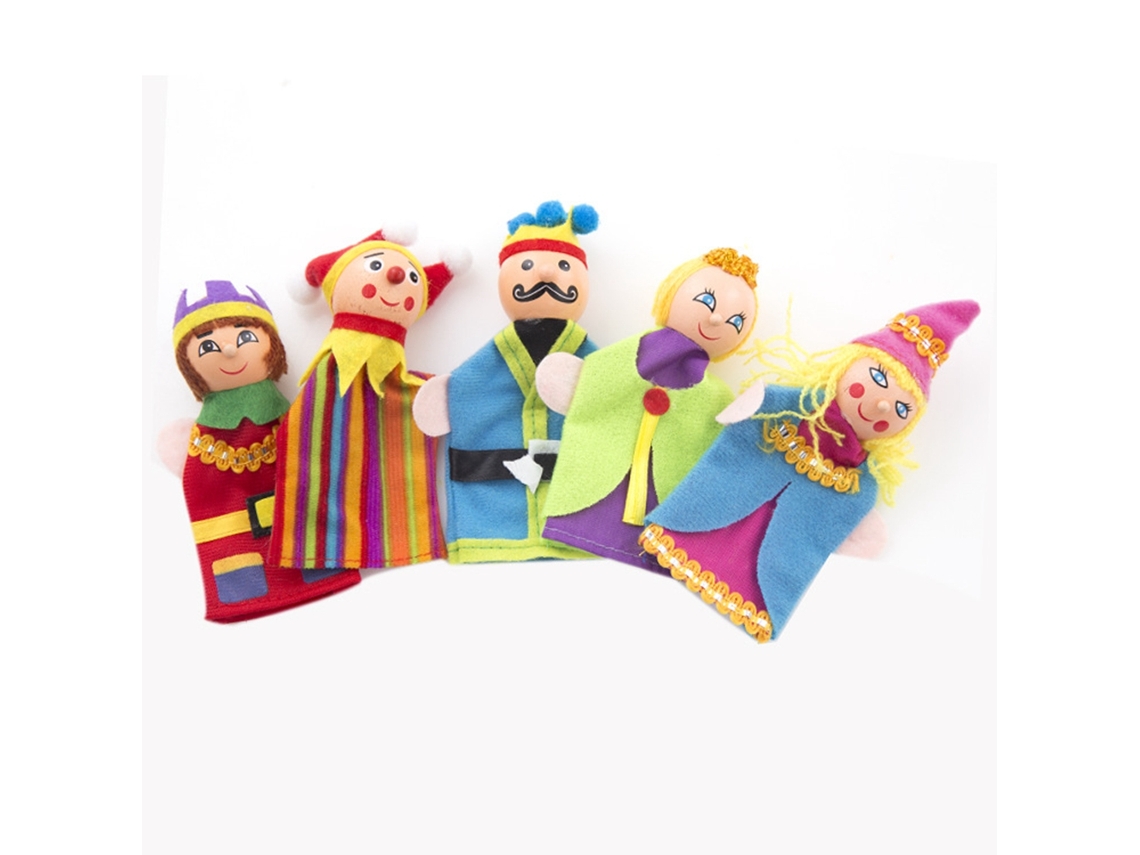 Mali marionetes de Dedo Coloridas para Bebês Brinquedos Educativos Contar Histórias 5pcs/set