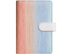 Agenda com 6 furos, fichário com capa em PU, caderno, material escolar (verde claro)
