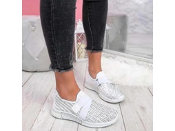 Zapatos slip on MARCA com sola ortopédica e plataforma 37 branco