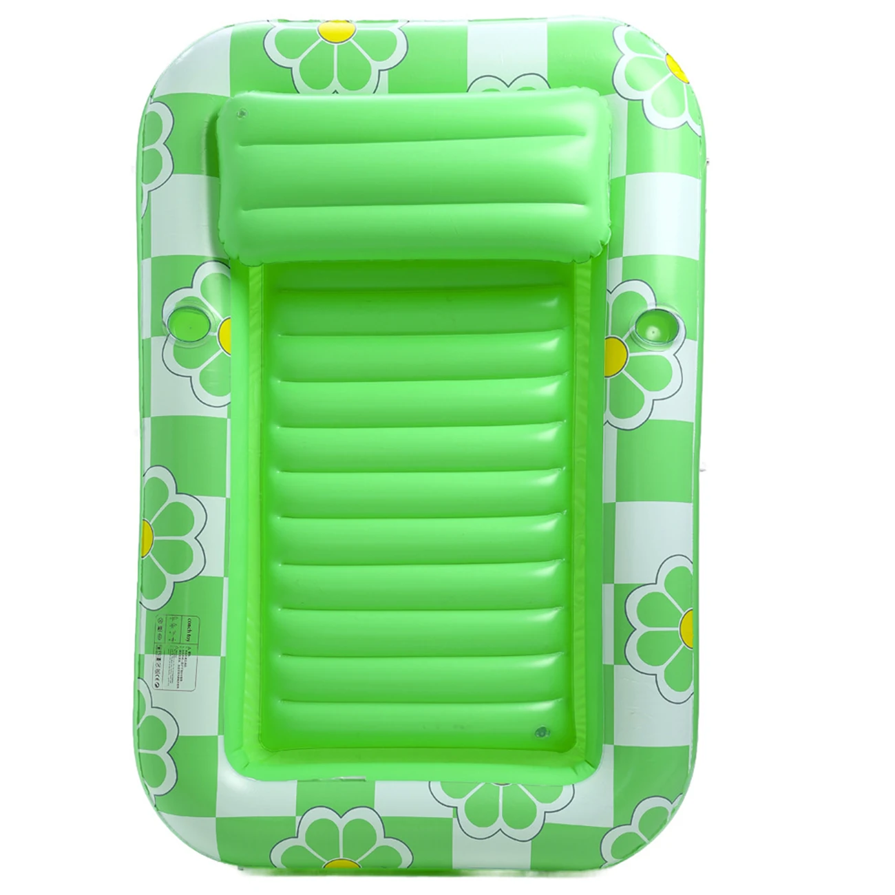 (verde) 1 Cadeira/boia Inflável Para Piscina, Boia Extra Grande Para Adultos Com Travesseiro