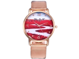 Reloj De Pulsera Pareja Zhoulianfa Caja De Aleación Movimiento De Cuarzo Dial Analógico Redondo F-447-w