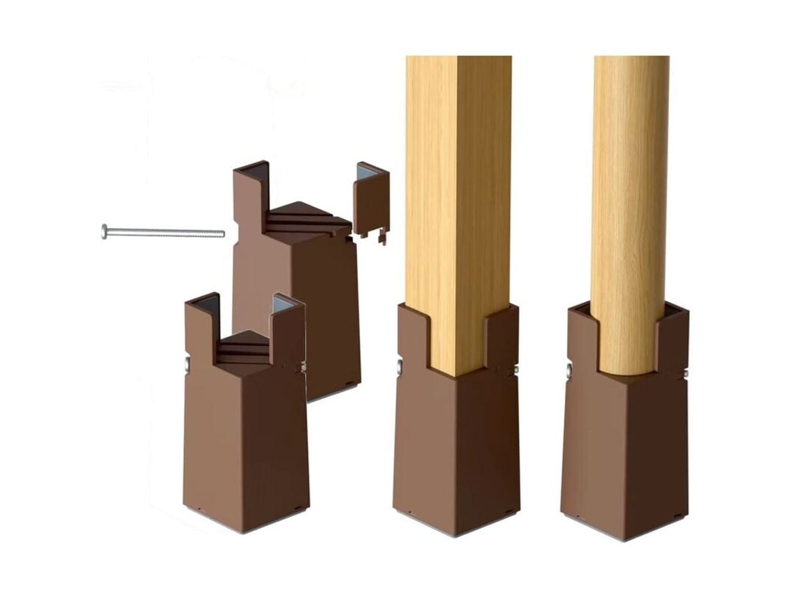 4 Peças Elevadores De Cama Ajustáveis ​​22 42 Mm Elevadores De Móveis Marrons 10 Cm Slowmoose