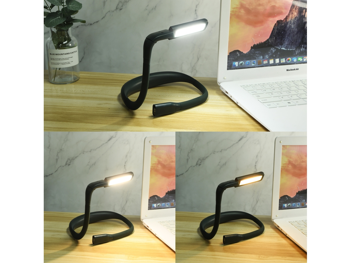 2026 luz Led para Leitura com Pescoço Flexível, Ajuste de Brilho, Recarregável Via Usb para Reparação, Caminhada e Acampamento