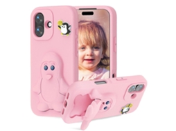 Capa Para Celular Penguin Baby Em Eva À Prova De Choque Com Suporte Para Iphone 17
