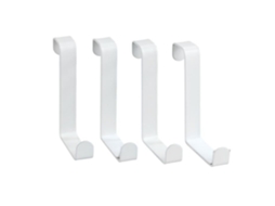 Pacote de 2x 4 ganchos para toalhas de porta Celano - Branco