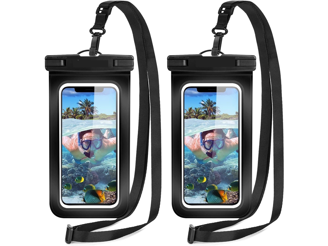 Elysve Capa De Telemóvel Impermeável Subaquática Impermeável Pacote Com 2 7 Polegadas Vedada Dupla Capa De Telemóvel Impermeável Para Iphone 13 Pro