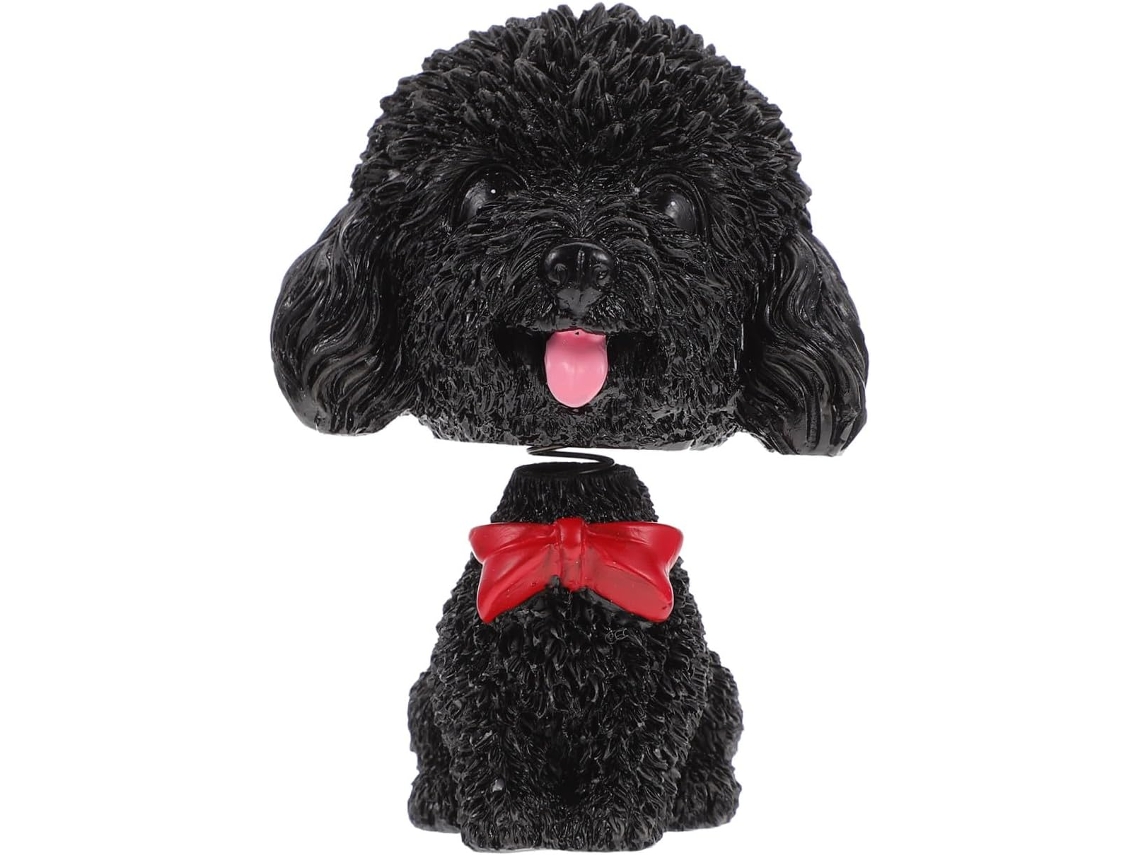 Cachorrinho Trêmulo Em Resina Preta, Decoração Para Interior De Carro, Estatueta De Animal De Estimação.