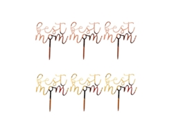 6pcs Toppers De Bolo De Dia Das Mães Para Shopping Doméstico