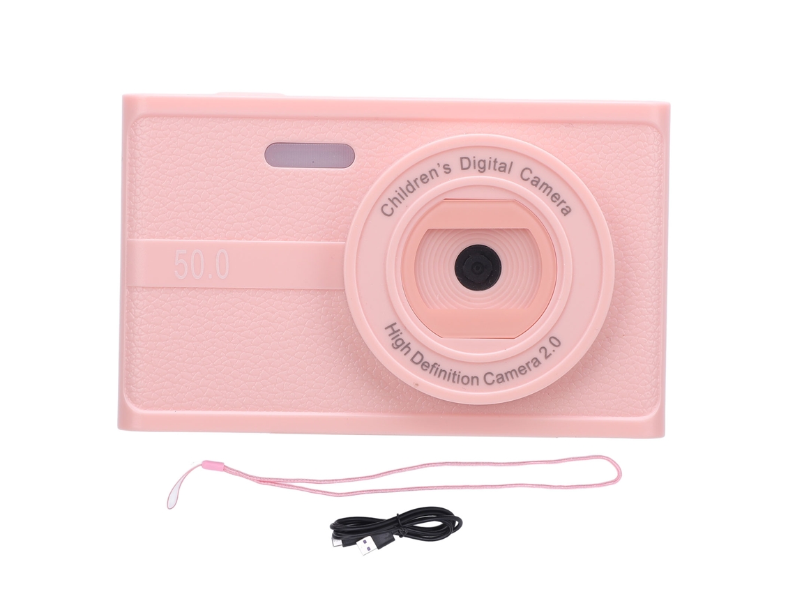 Câmera Digital 48mp 1080p Tela Tft 2,36 Polegadas Zoom 8x Autofoco Lentes Duplos Para Fotografia E Gravação Rosa
