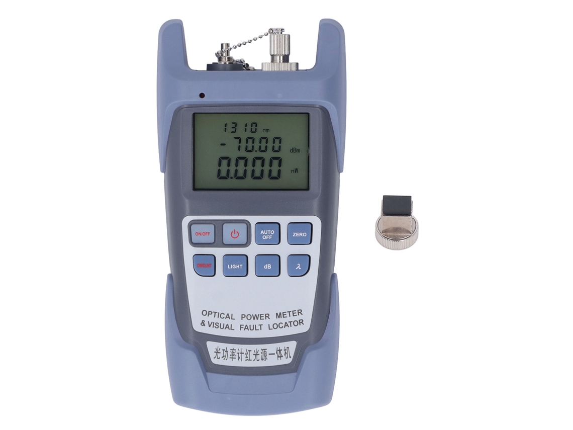 Medidor De Potência Óptica 650nm 7 Comprimentos De Onda Testador De Fibra Óptica
