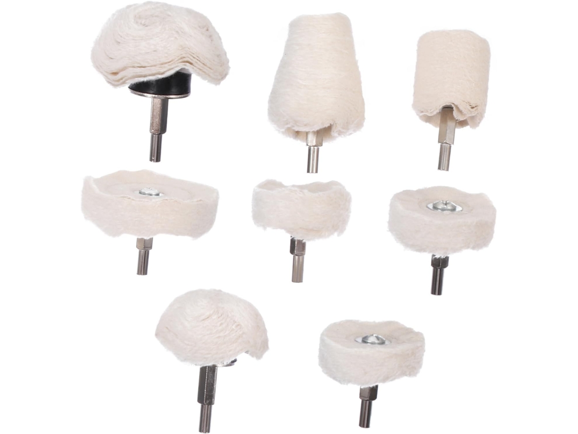 Kit Com 8 Discos De Polimento Para Furadeira E Almofadas De Polimento.
