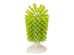 Cepillo De Cozinha Vertical Com Ventosa Para Copos, Vasos E Louça Com Altura De Até 14 Cm, 16,5x8x8 Cm, Cor Verde