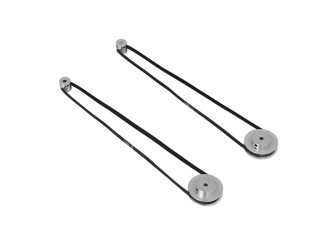 2 Conjunto Polea De Correa De Tiempo 20 60 Dientes Rueda Sincrónica Com 2 Correas 6mm De Largura Para Impressora 3d Calibre 5mm
