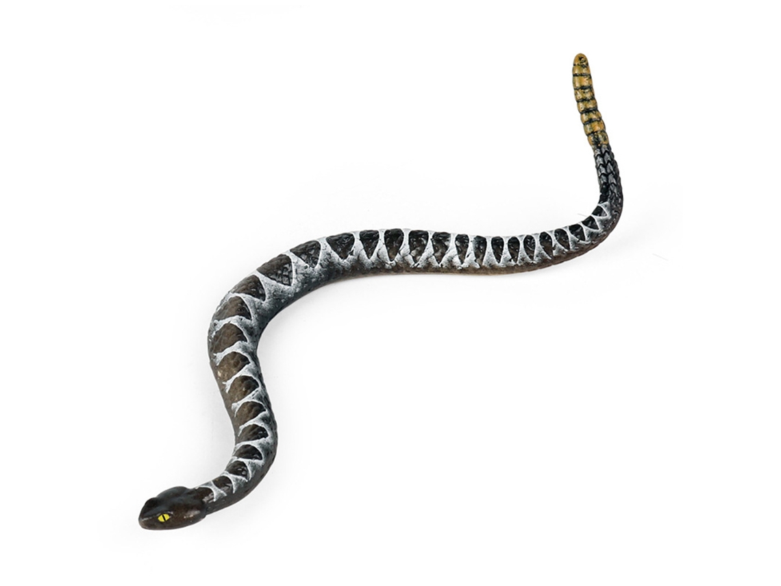 Primerox brinquedo de Cobra Realista Borracha Cascavel Estática Figurina Selvagem para Jardim Brincadeira Infantil Props de Brincadeira