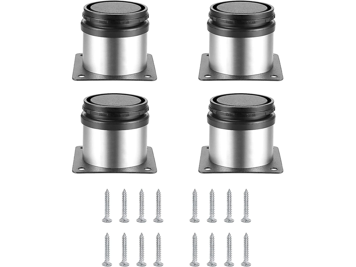 Omni 4 Patas Ajustáveis de Aço Inoxidável para Móveis, Altura Regulável 0 10mm, para Mesas, Armários, Estantes e Cozinha