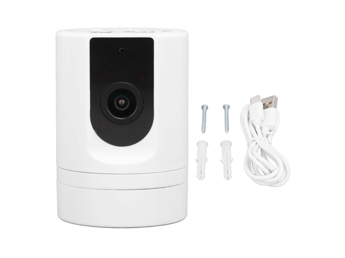 Câmera de segurança residencial 1080p Wi-Fi com monitoramento remoto por celular, rotação de 360° e comunicação bidirecional para vigilância familiar LAXISCREED
