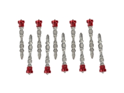 10pcs Bits Parafusadeira Magnética Dupla Cabeça Cruzada Acessórios Parafusadeira Elétrica Prata