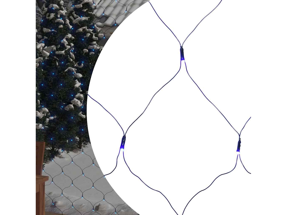 Vidaxl Rede Luzes De Natal 4x4 M 544 Luzes Led Int/ext Azul