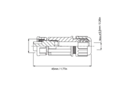 Laxiscreed Conector Industrial Ip67 À Prova D'água Com 4 Pinos Para Uso Profissional