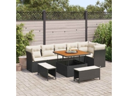 Vidaxl Conjunto De Sofá De Jardim 9 Unid. 6-número De Lugares