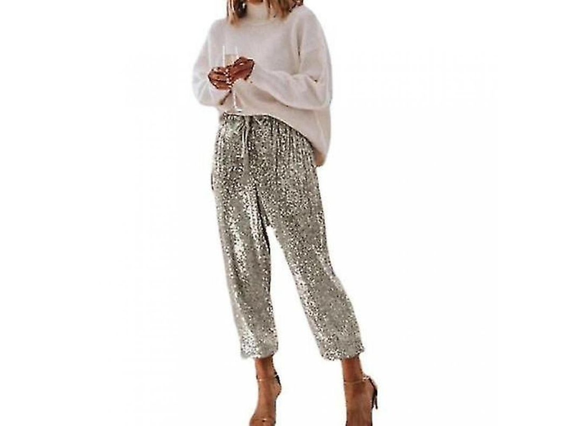2026 calcinha Esportiva Feminina com Strass Brilhantes Cintura Alta Elástica Calcinha Shiny S Plata