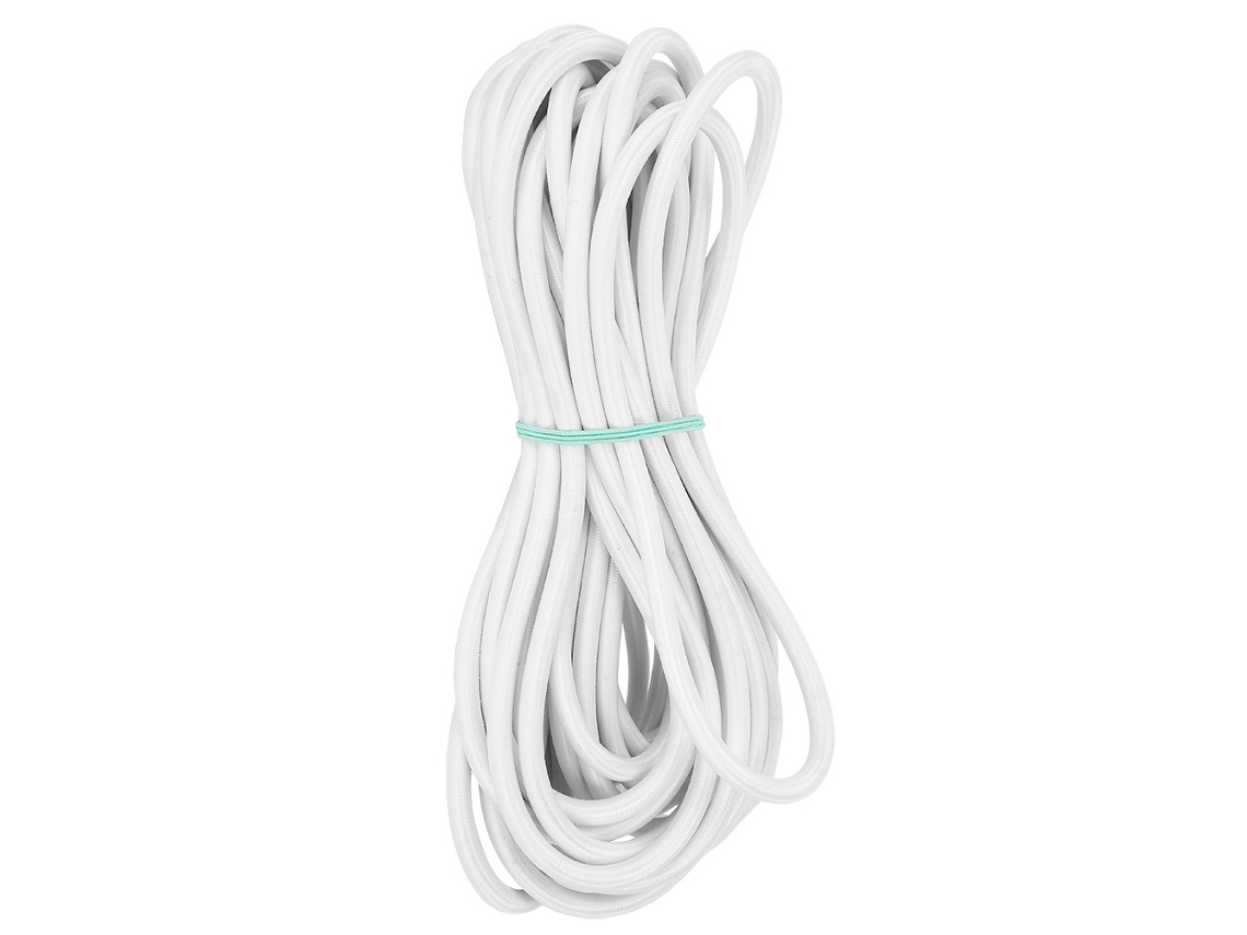 Cordo Elástico Redondo 7mm 10m Fibra Polipropileno Branco S/MARCA