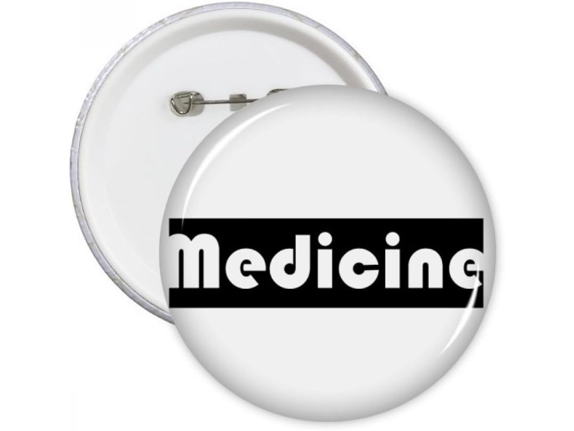 Conjunto de 5 Broches Redondos Pretos Diythinker para Cursos e Medicina, Decoração Roupas, Presentes Multicolo