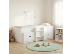 Vidaxl Cama Loft Com Armário 3 Unid. Branco Derivados De Madeira