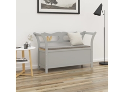 Vidaxl Banco 107x45x75,5 Cm Madeira De Abeto Maciça Cinzento
