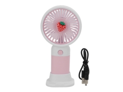 Ventilador Portátil Morango Usb Recarregável com Cordão Worten
