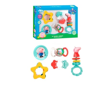 Kit mordedor e chocalho Peppa Pig