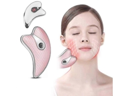 Massageador Facial Elétrico com Microcorrente, Vibração e Aquecimento Raspador para Firmeza Lifting da P Ele. GOKOCO