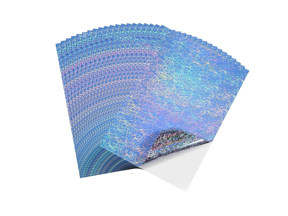 20 Folhas De Papel Adesivo Holográfico Printable A4 À Prova De Água Para Impressoras Inkjet