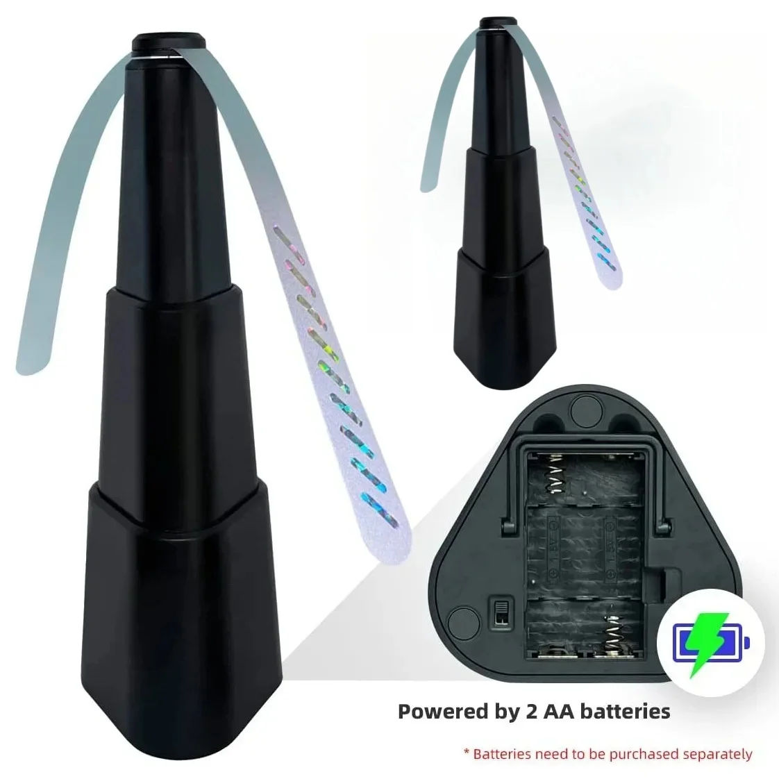 (2 unidades) Ventilador repelente de mosquitos com lâmina retrátil, rotação de 360 graus, adequado para uso interno e externo.