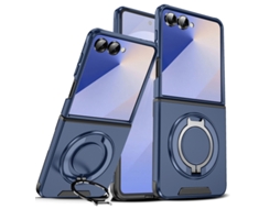 Capa Para Samsung Galaxy Z Flip8, Resistente A Quedas Com Suporte Magnético Giratório De 360° Digitallab (azul)
