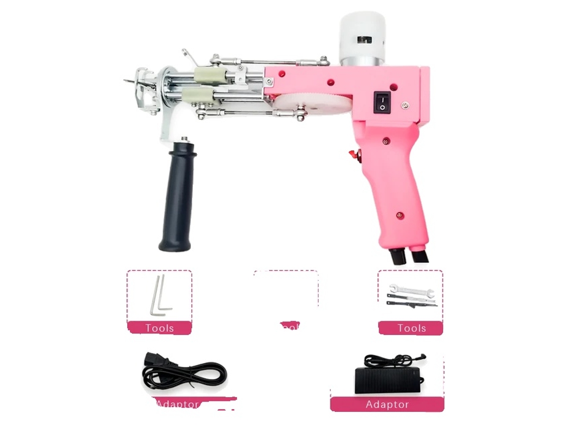 Conjunto De Pistola De Tufting, Pistola Elétrica De Tufting, Pistola De Tufting De 7 A 21 Mm,rosa Oem