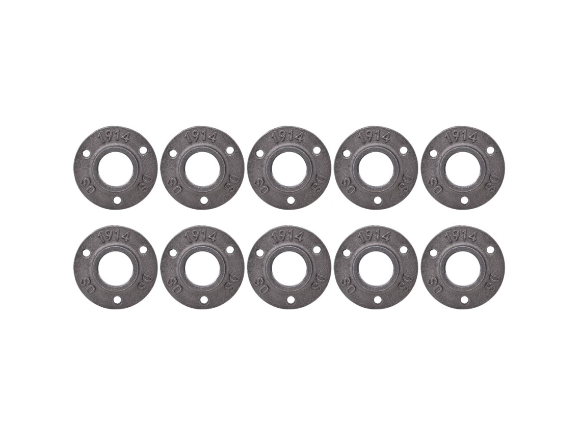 10pcs Base De Flange Dn25 G1 Com 3 Furos Ferro Fundido Roscado Ferramenta De Hardware