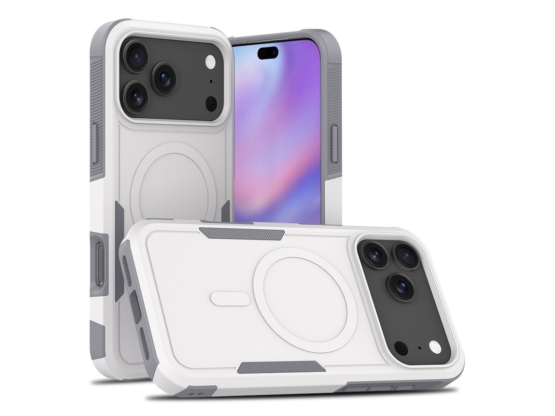 Compatível Com Iphone 17 Pro Max, Capa Magnética Com Cantos Acolchoados E Estrutura Resistente A Quebras (branca)