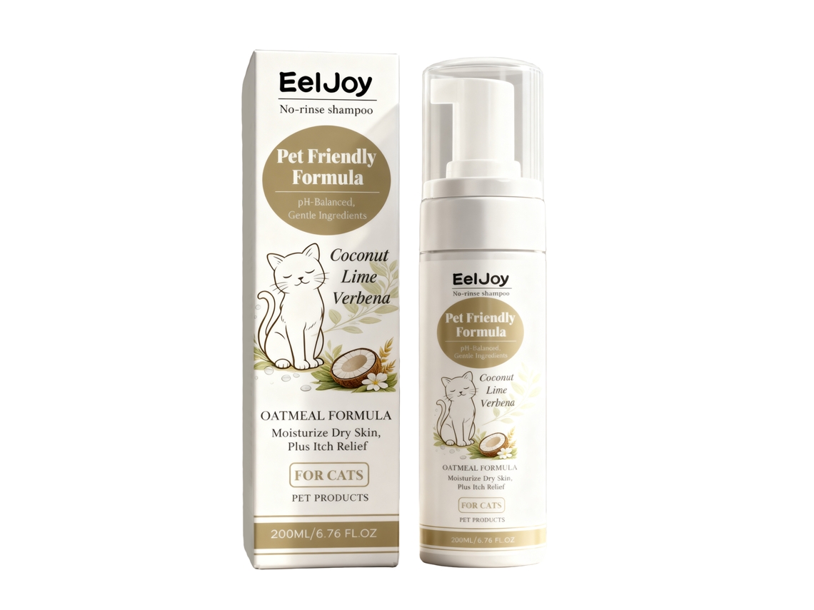 Shampoo Sem Enxágue Eeljoy Gato Limpeza Odor Suave