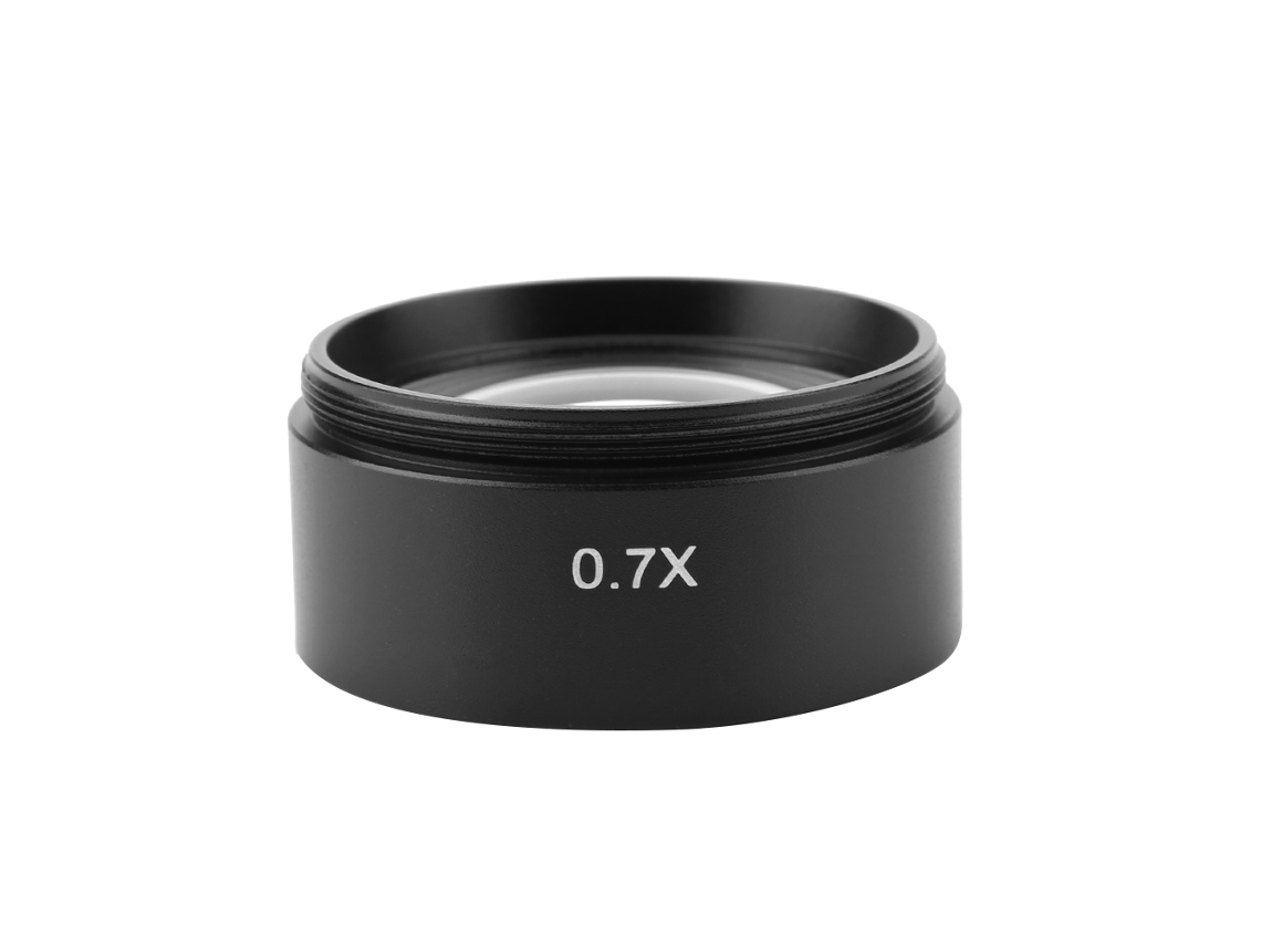 Yuru lente Objetiva Auxiliar 0.7x para Microscópio Estéreo com Rosca de Montagem 48mm Kp 0.7x