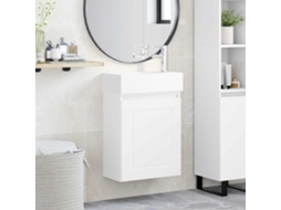 Vidaxl Conjunto De Móveis De Banheiro Com Torneira Branco