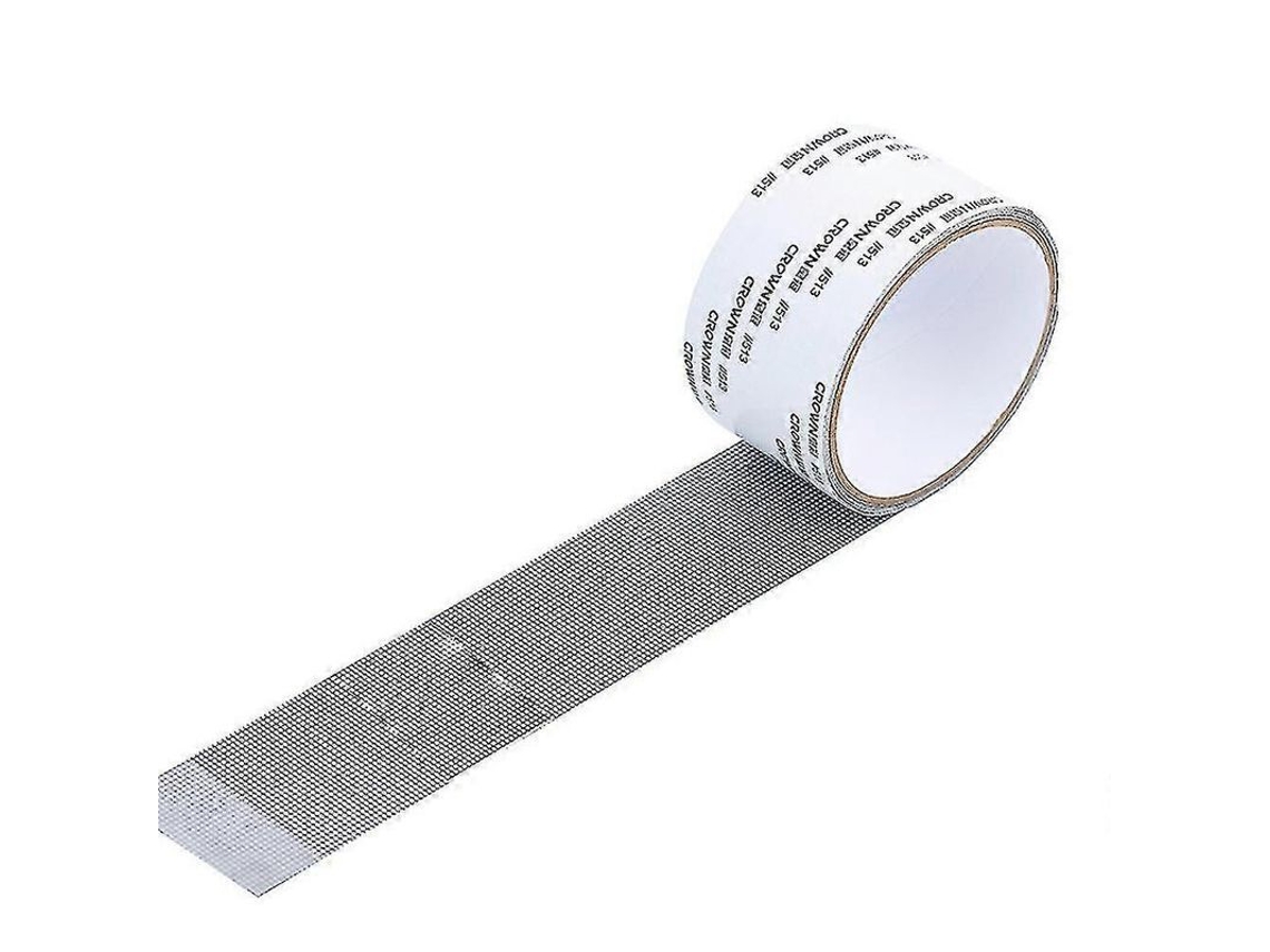 Fita Reparadora De Telas 3 Camadas - Fácil De Usar, Resistente A Temperaturas, 5cmx200cm - Repara Buracos Em Telas De Janela, Portas E Mais Preto
