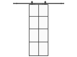 Sliding Door, Sliding Doors Vidaxl Preto Vidro (76 X 205 Cm (200 Cm Sliding Rail))