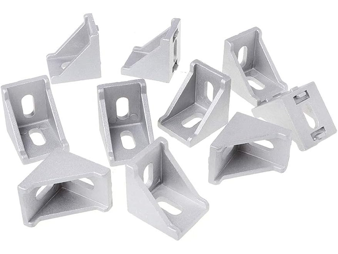 3030 - 10 Peças De Fixação 30 X 30 L, Conector De Alumínio, Suporte De Canto, Suporte Dobrável Para Uso Doméstico E