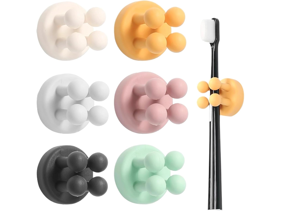 Portacepillos De Silicona Autoadhesivo Para Baño Y Cocina