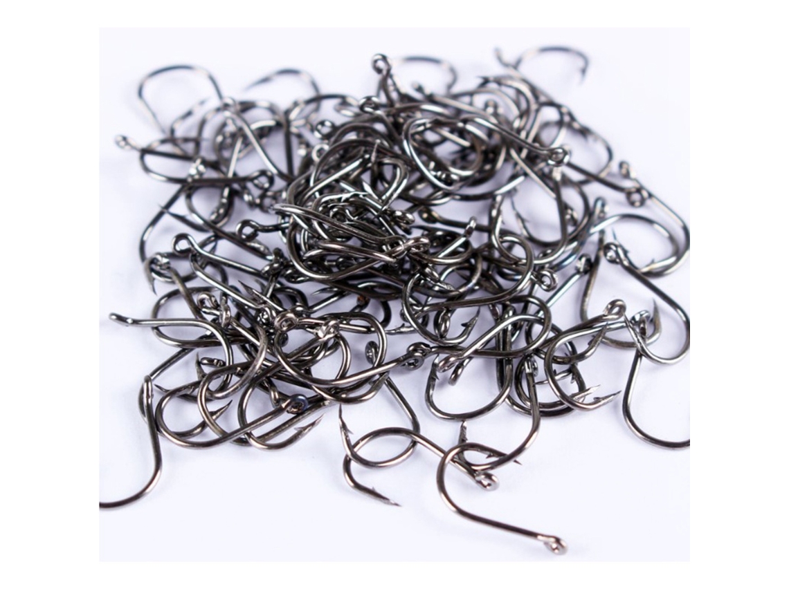 Anzóis de Pesca com Barba Aço 3 12 Tamanhos 1000pcs