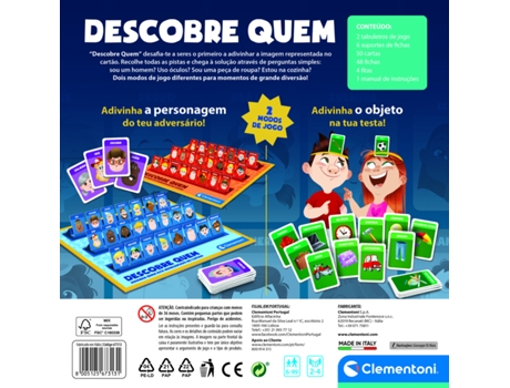 Jogo de Tabuleiro Clementoni Descobre Quem