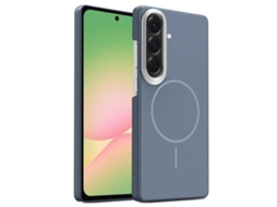 Capa Para Samsung Galaxy A56 5g Fina Circular Magsafe À Prova De Choque Dourada Em Policarbonato Cinza Carbono