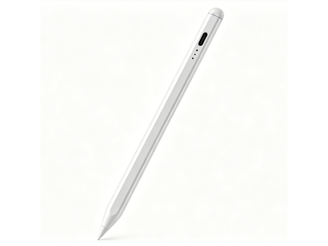 Caneta Capacitiva Branca Para Ipad Com Carregamento Rápido De 25 Minutos Anti-toque Global